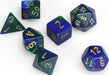 Gemini Blue-Green/gold Polyhedral 7-Die Set - Saltire Games