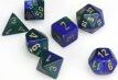 Gemini Blue-Green/gold Polyhedral 7-Die Set - Saltire Games