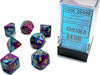 Gemini Purple-Teal/gold Polyhedral 7-Die Set - Saltire Games