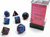 Gemini Black-Starlight/red Polyhedral 7-Die Set - Saltire Games