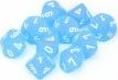 Frosted Caribbean Blue d10 Set - Saltire Games