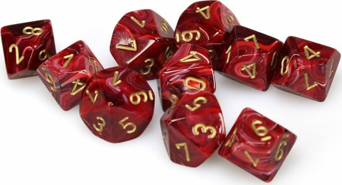 Vortex Burgundy d10 Set - Saltire Games