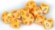 Festive Sunburst Yellow d10 set - Saltire Games