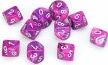 Festive Violet White d10 set - Saltire Games