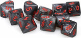 Velvet Black Red d10 set - Saltire Games