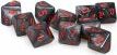 Velvet Black Red d10 set - Saltire Games