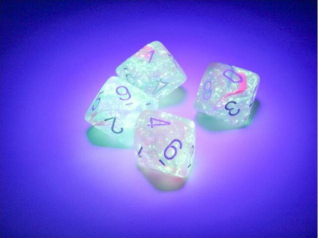 Nebula® Polyhedral Wisteria/white Luminary™ D10 Set - Saltire Games