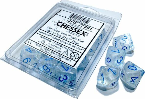 Borealis Icicle Light Blue d10 Set - Saltire Games