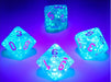 Borealis Sky Blue White d10 set - Saltire Games