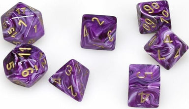 Vortex® Polyhedral Purple/gold 7-Die Set - Saltire Games