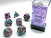 Festive Mosaic/yellow Polyhedral 7-Die Set - Saltire Games