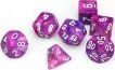 Festive Violet/white Polyhedral 7-Die Set - Saltire Games