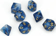 Phantom® Polyhedral Teal/gold 7-Die Set - Saltire Games