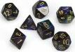 Lustrous® Polyhedral Shadow/gold 7-Die Set - Saltire Games