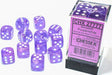 Borealis® 16mm D6 Purple/white Luminary™ Dice Block™ (12 dice) - Saltire Games