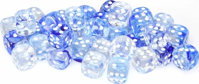 Nebula® 12mm D6 Dark Blue/white Dice Block™ (36 dice) - Saltire Games