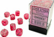 Ghostly Glow™ 12mm D6 Pink/silver Dice Block™ (36 dice) - Saltire Games