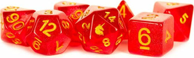 Red 16mm Poly Dice Set - Saltire Games