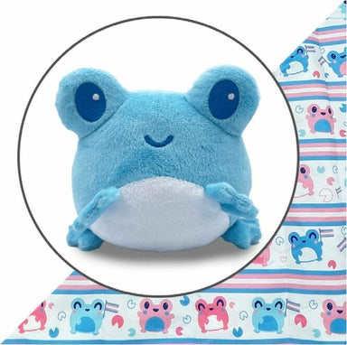 Plushie Tote: Blue Frog/Transgender Pride