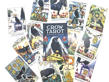 Black Crow Raven Bird Tarot Cards Deck Oracle  gift - Saltire Games