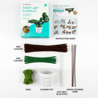 Angels Craft Bonsai Tree Twist Art DIY Kit – Chenille Craft Decor