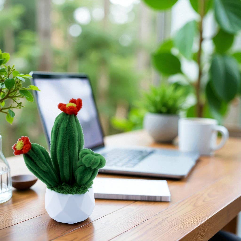 Angels Craft Cactus Twist Art DIY Kit – Chenille Craft Decor