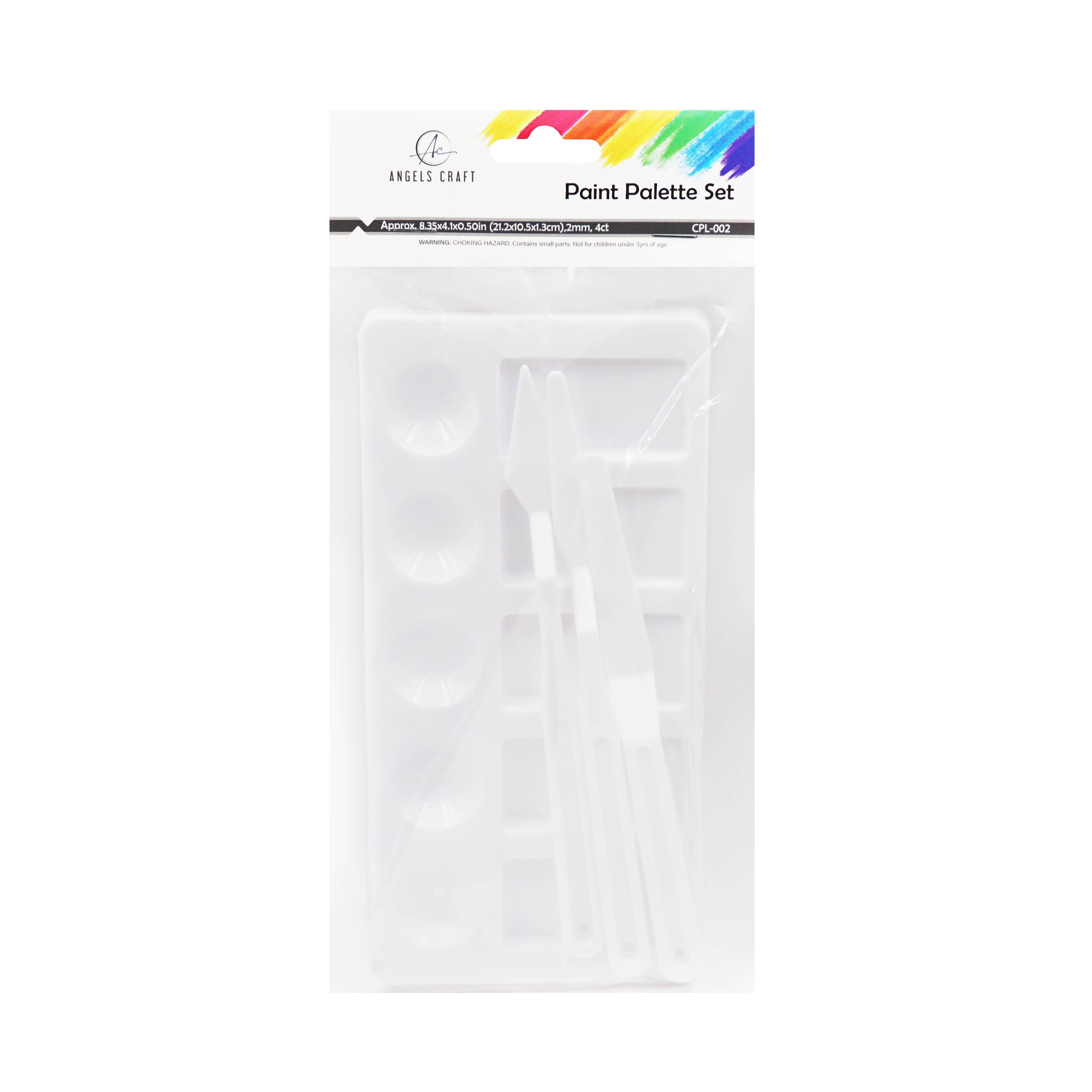 Angels Craft Paint Palette Set, rectangle, 4-ct