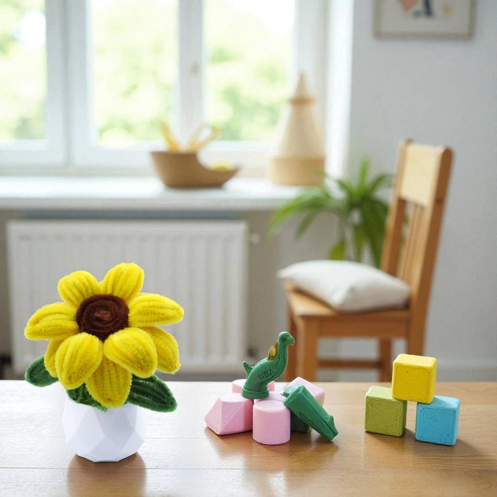 Angels Craft Sunflower Twist Art Floral DIY Kit – Chenille Flower Craft