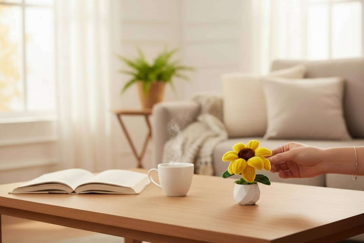 Angels Craft Sunflower Twist Art Floral DIY Kit – Chenille Flower Craft