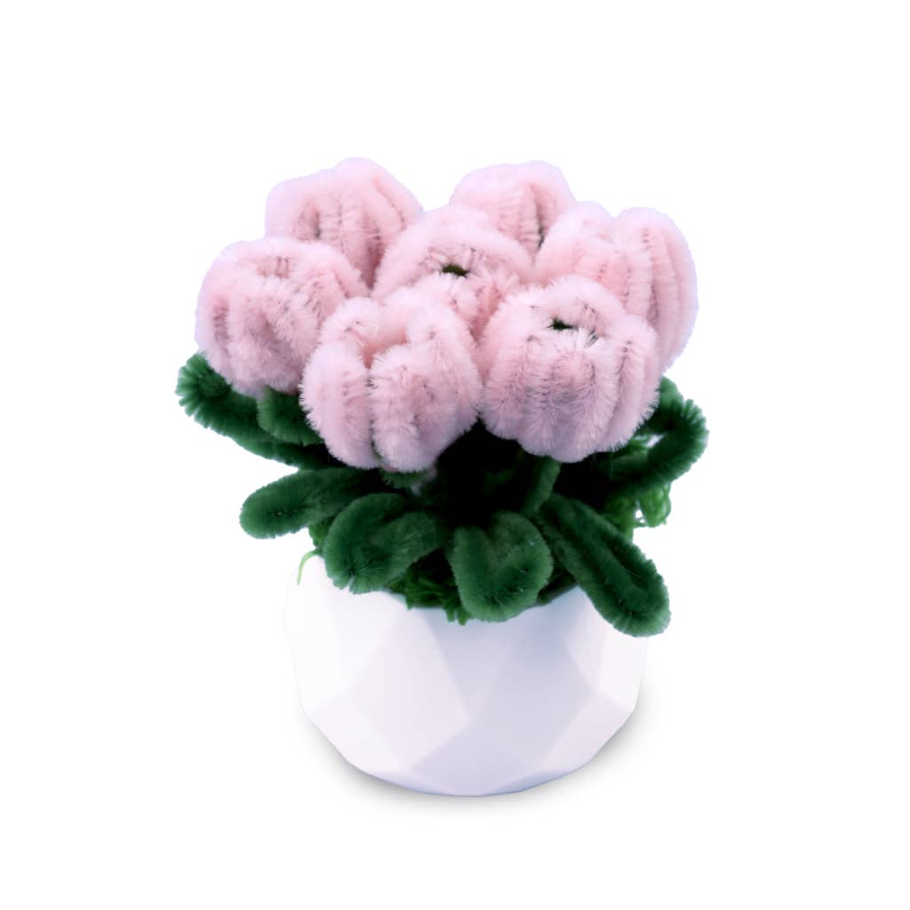 Angels Craft Tulips Twist Art Floral DIY Kit – Chenille Flower Craft