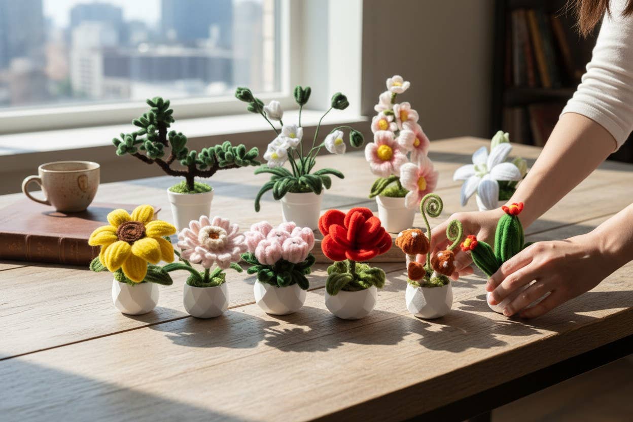 Angels Craft Tulips Twist Art Floral DIY Kit – Chenille Flower Craft