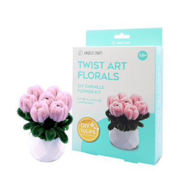 Angels Craft Tulips Twist Art Floral DIY Kit – Chenille Flower Craft