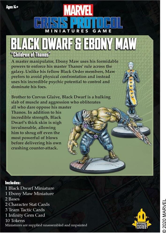 Marvel Crisis Protocol: Black Dwarf & Ebony Maw - Saltire Games
