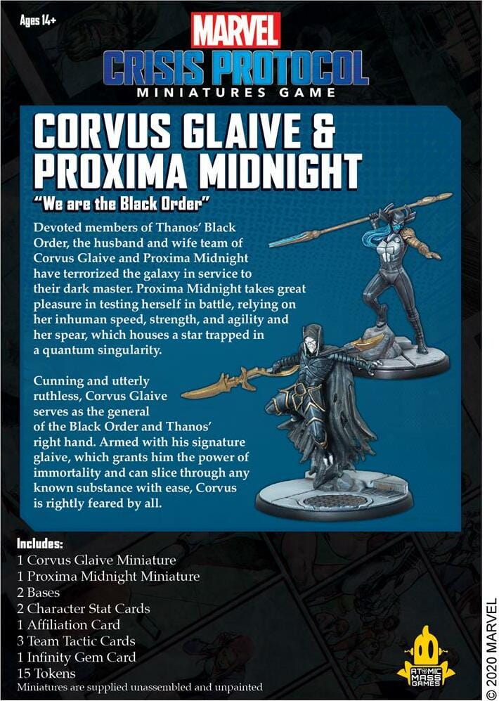 Marvel Crisis Protocol: Corvus Glaive and Proxima Midnight - Saltire Games
