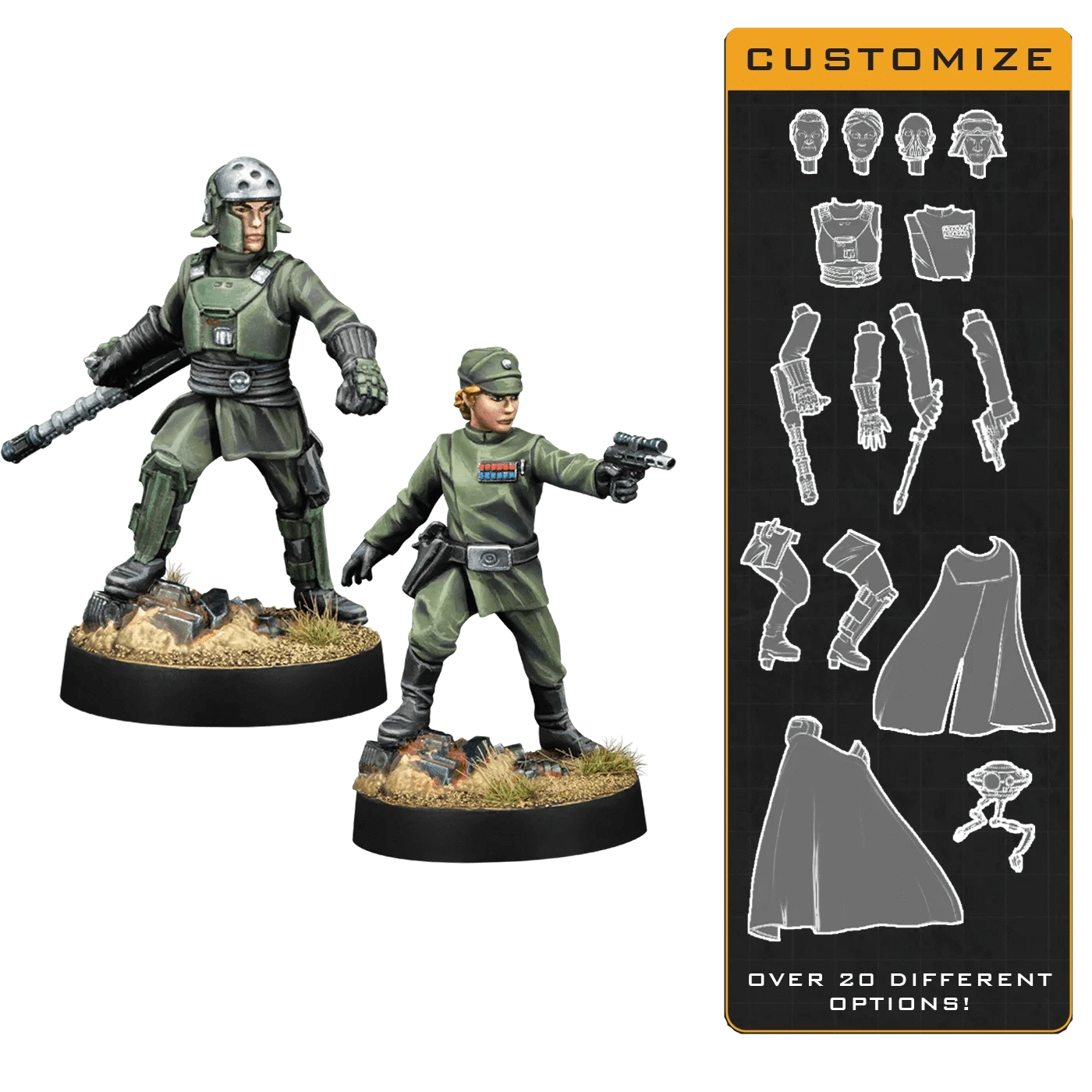 Star Wars Legion - Customizable Imperial Officer and Agent - Saltire Games