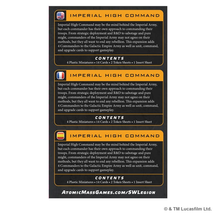 Star Wars: Legion – Imperial High Command - Saltire Games