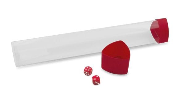 Red Playmat Tube with Dice Holder - Saltire Games