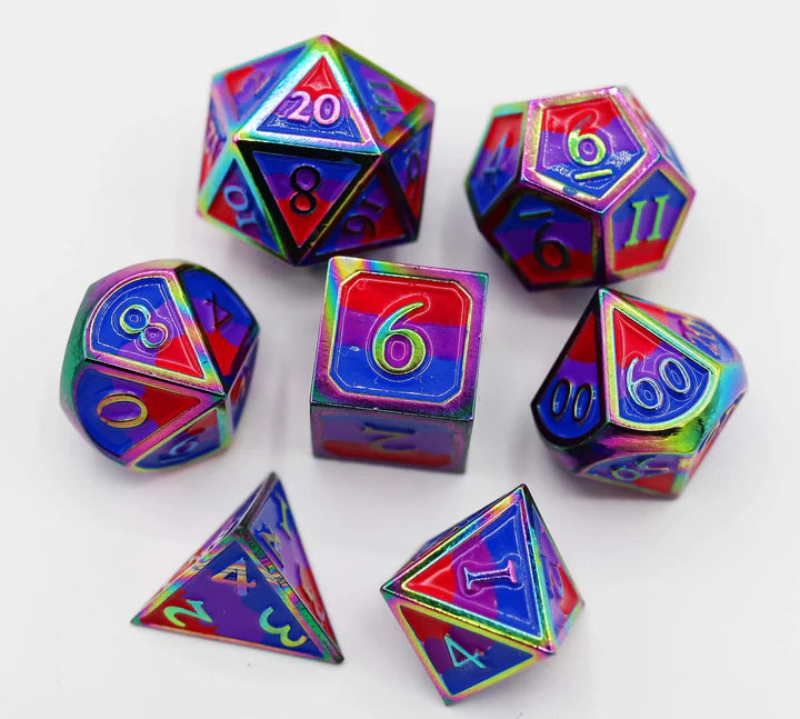 Bisexual Metal Dice Set - Saltire Games