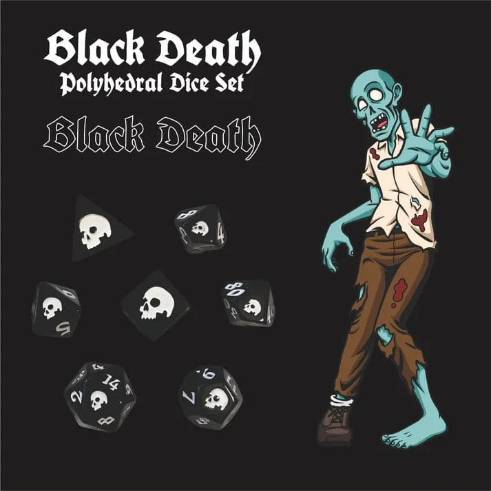 Black Death Polyhedral Dice Set - Saltire Games