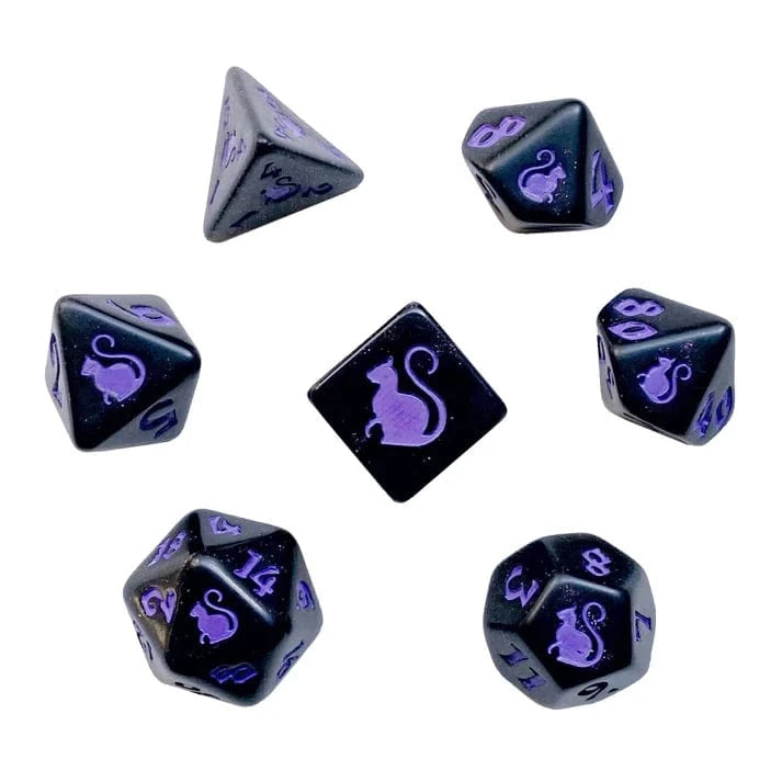 Kitty Clacks® Magic Polyhedral Dice Set - Saltire Games