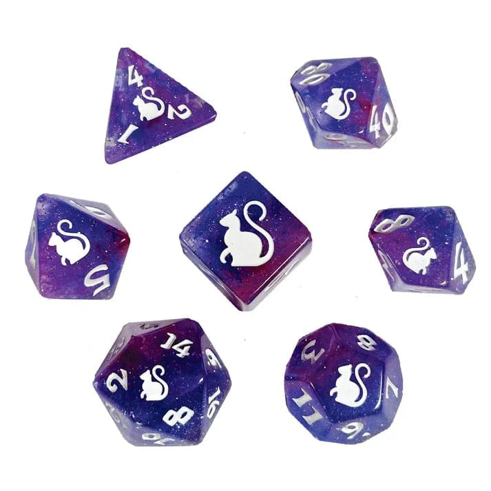 Kitty Clacks® Quantum Polyhedral Dice Set - Saltire Games
