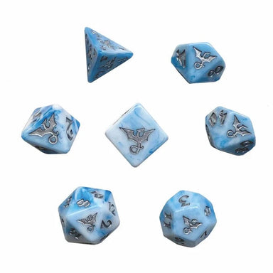 Swirl Dragon Cloud Polyhedral Dice Set - Saltire Games