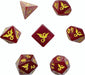 Swirl Dragon Red Polyhedral Dice Set - Saltire Games