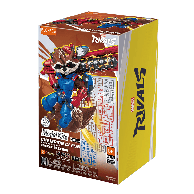 Model Kits - Plastic Blokees Marvel Rivals Champion Class 08 Rocket Raccoon Model Kits | Blokees