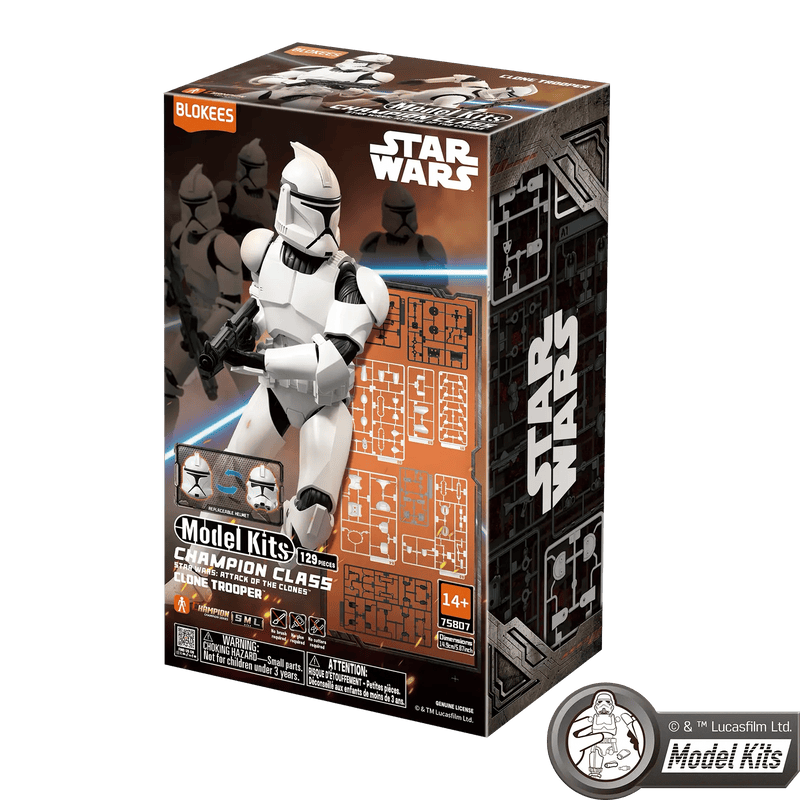 Model Kits - Plastic Blokees STAR WARS: ATTACK OF THE CLONES CHAMPION CLASS 07 CLONE TROOPER MODEL KITS | BLOKEES