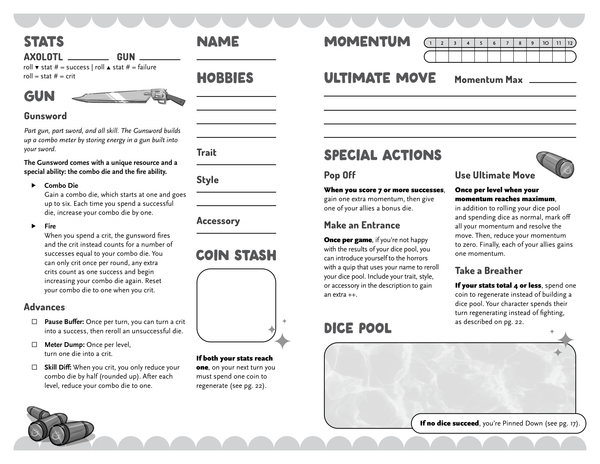 Role Playing Games Bright Bard Games Axolotl with a Gun 2nd Edition