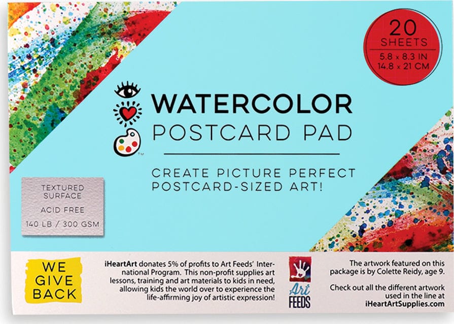 Iheartart Watercolor Postcard Pad - Saltire Games
