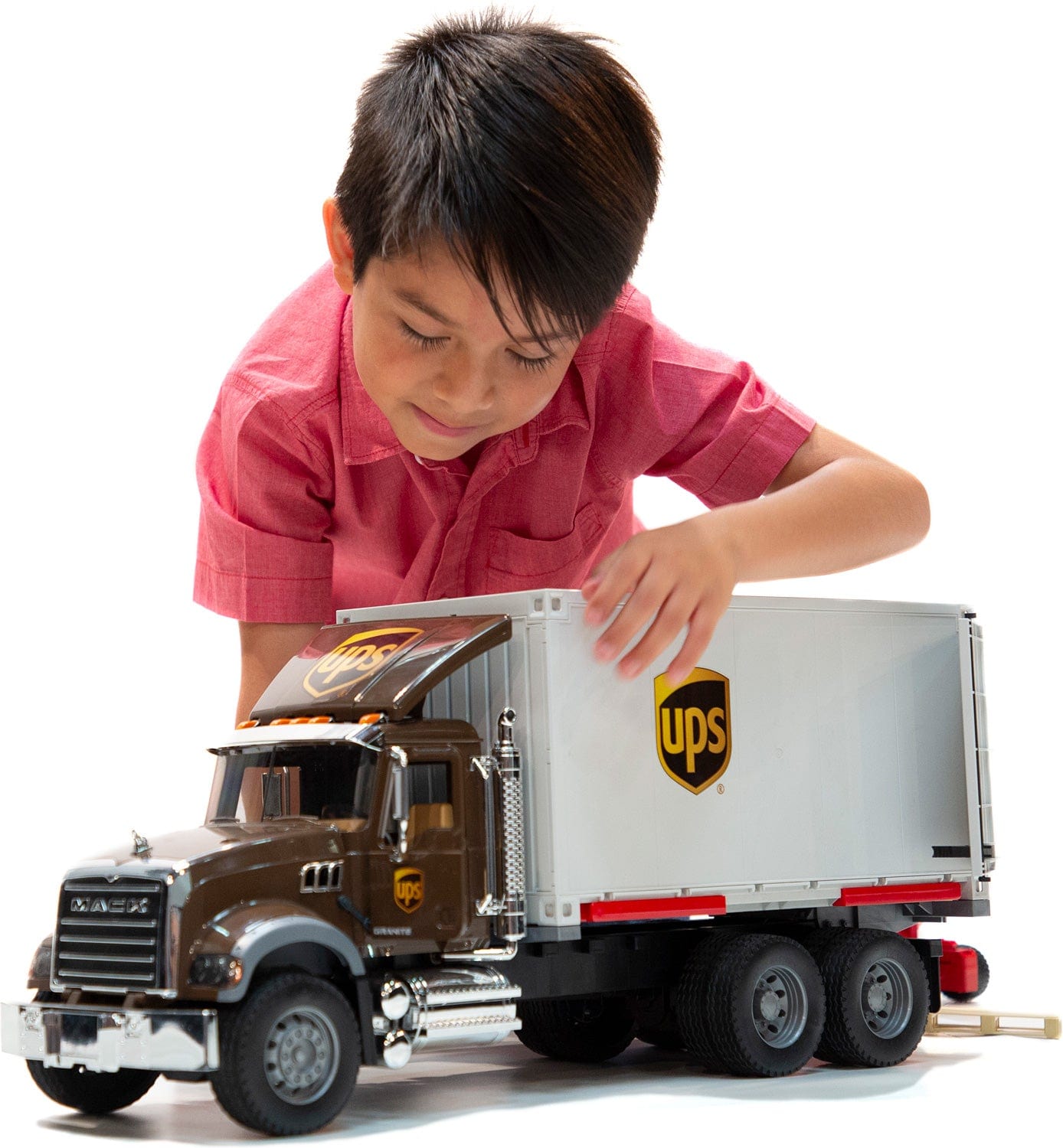 Bruder MACK Granite UPS Logistics Truck - Saltire Games