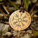 Vegvisir Norse Compass Bronze and Leather Necklace - Saltire Games