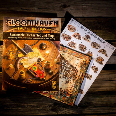 Board Games - Accessories Cephalofair Gloomhaven: Jaws of the Lion Removable Sticker Set & Map